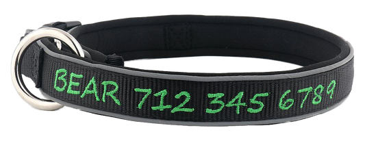 Black with Green Embroidery