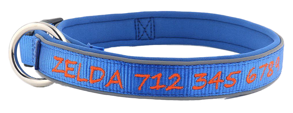 Blue with Orange Embroidery