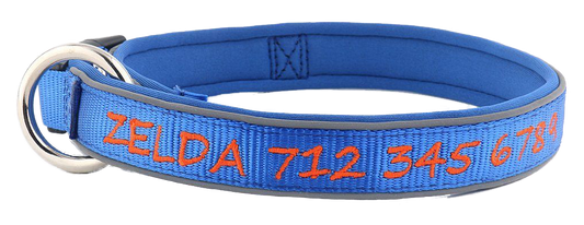 Blue with Orange Embroidery