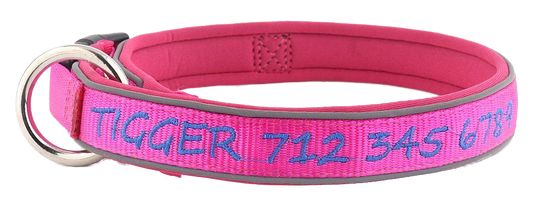 Pink with Blue Embroidery