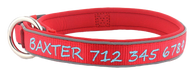 Red with Light Blue Embroidery